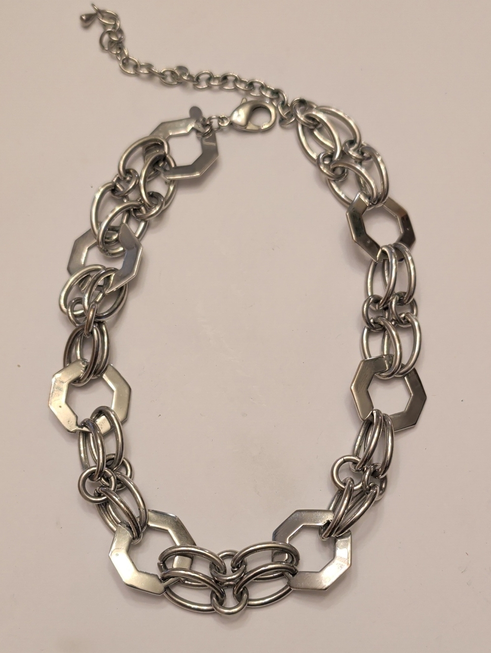 Premier Designs Silver Octagon Link Chain Necklace